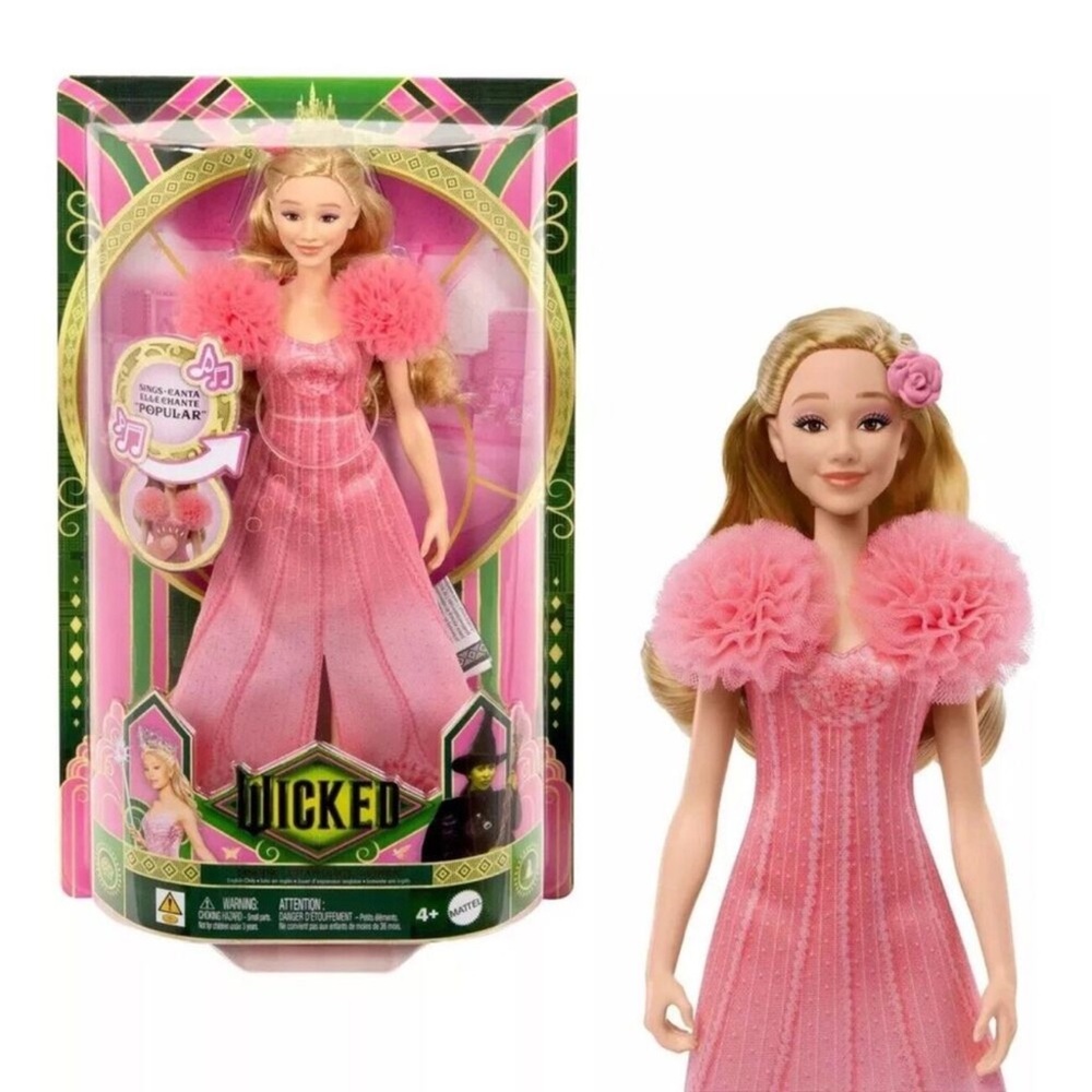 COLLECTIBLE Mattel Wicked Movie Singing Glinda Doll, Wicked Glinda Barbie